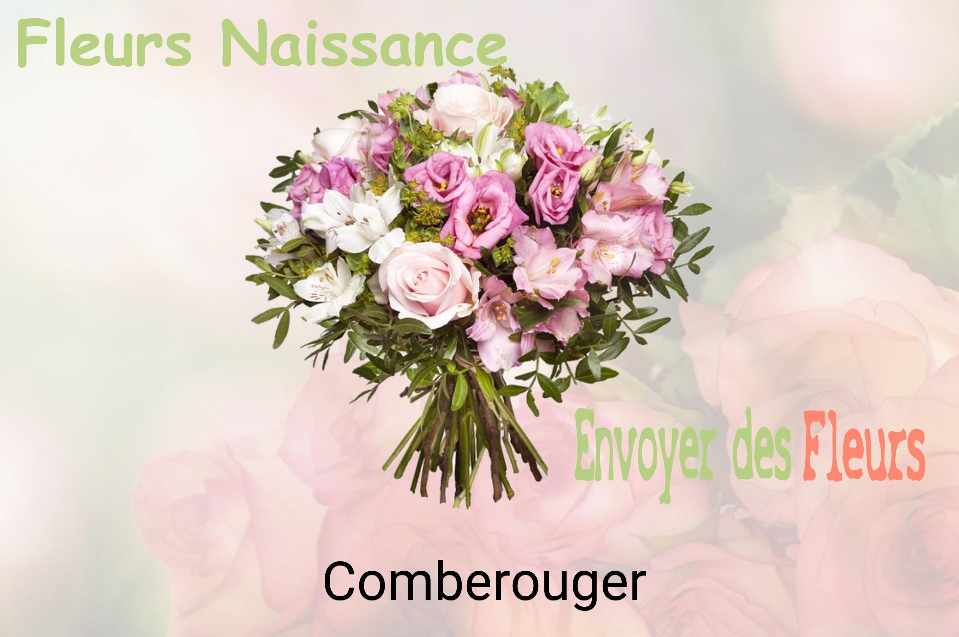 Bouquet de fleurs de naissance livré à Comberouger
